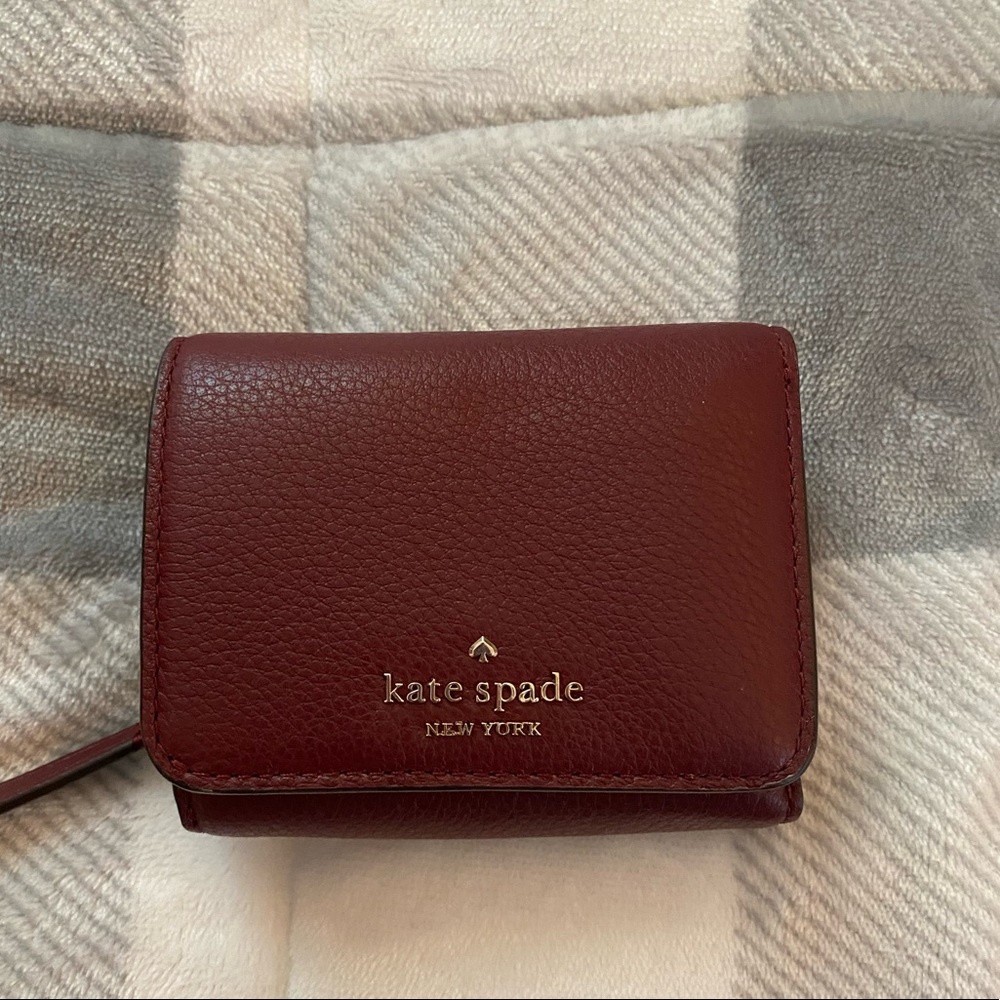 Kate Spade leather small trifold wallet with coin pouch